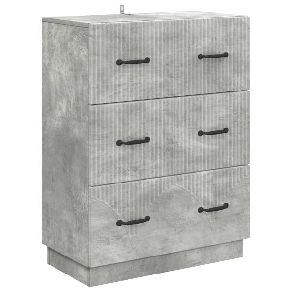 Schubladenschrank Betongrau 66 x 34,5 x 87 cm Holzwerkstoff