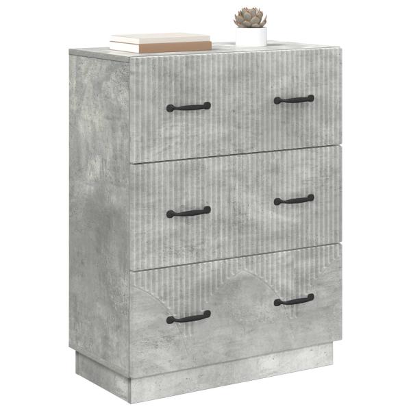 Schubladenschrank Betongrau 66 x 34,5 x 87 cm Holzwerkstoff