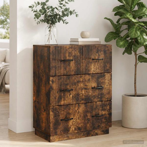 ARDEBO.de - Schubladenschrank Geräucherte Eiche 66 x 34,5 x 87 cm