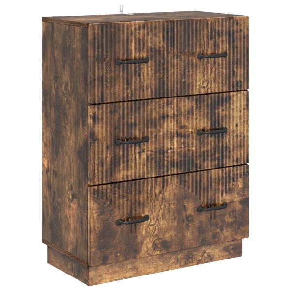 Schubladenschrank Geräucherte Eiche 66 x 34,5 x 87 cm
