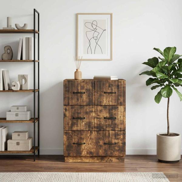 Schubladenschrank Geräucherte Eiche 66 x 34,5 x 87 cm