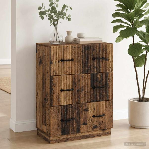 ARDEBO.de - Schubladenschrank Altholz 66 x 34,5 x 87 cm Holzwerkstoff
