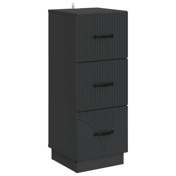 Schubladenschrank 33 x 34,5 x 87 cm Holzwerkstoff Schwarz