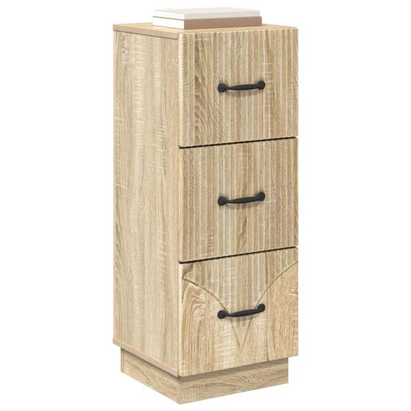 Schubladenschrank 33 x 34,5 x 87 cm Holzwerkstoff Sonoma-Eiche