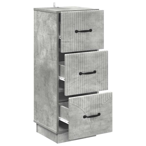 Schubladenschrank 33 x 34,5 x 87 cm Holzwerkstoff Betongrau