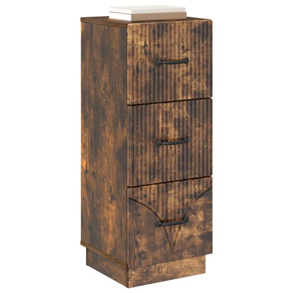 Schubladenschrank 33 x 34,5 x 87 cm Holzwerkstoff R?uchereiche