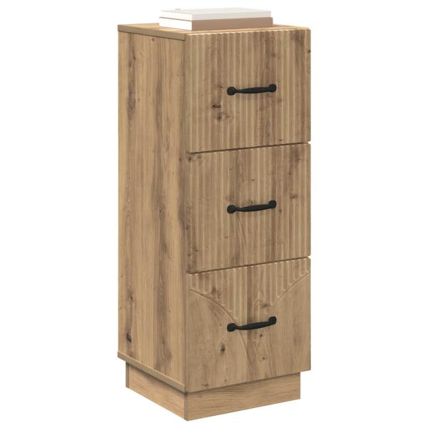 Schubladenschrank 33 x 34,5 x 87 cm Holzwerkstoff Artisan-Eiche