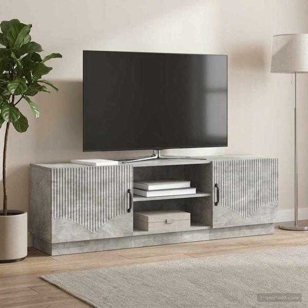 ARDEBO.de - TV-Schränk Betongrau 150 x 31 x 47 cm Holzwerkstoff