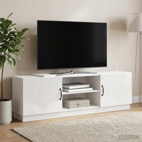 ARDEBO.de - TV-Schränk Hochglanz Weiß 150 x 31 x 47 cm Holzwerkstoff