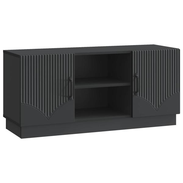 TV-Schränk 102 x 34,5 x 47 cm Schwarz Holzwerkstoff