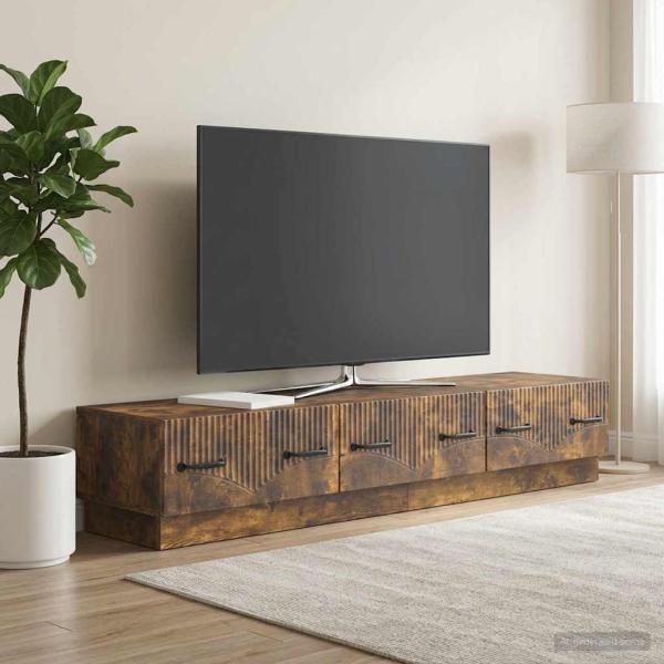 ARDEBO.de - TV-Schränk Geräucherte Eiche 147 x 34,5 x 27 cm Holzwerkstoff