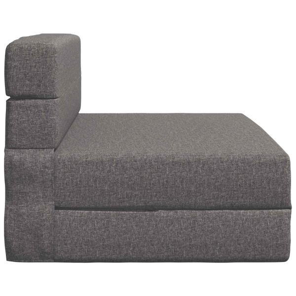 Klappsofa Bett Hellgrau 100 x 80 x 60 cm Stoff