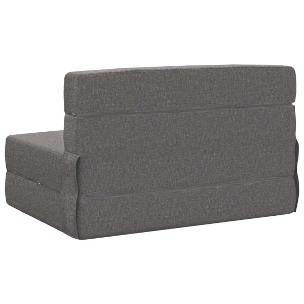 Klappsofa Bett Hellgrau 100 x 80 x 60 cm Stoff