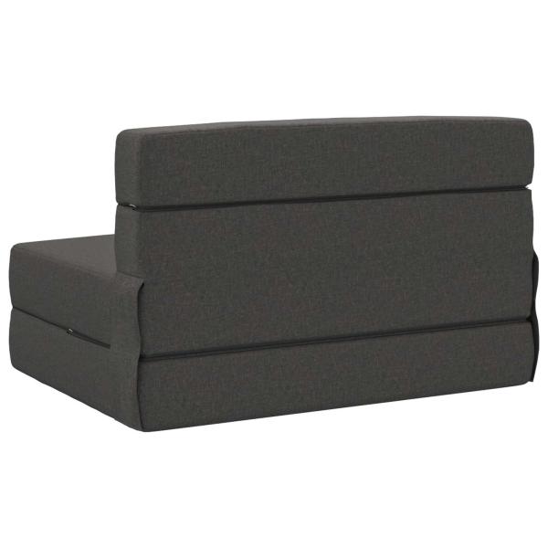 Klappsofa Bett Dunkelgrau 100 x 80 x 60 cm Stoff
