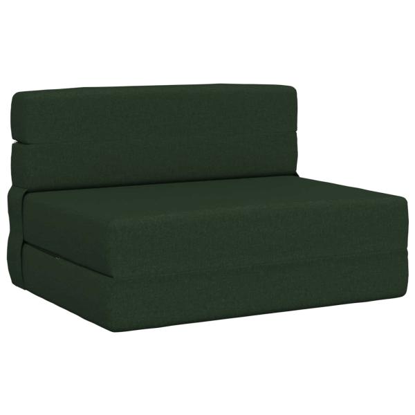 Klappsofa Bett Dunkelgrün 190 x 100 x 15 cm Stoff