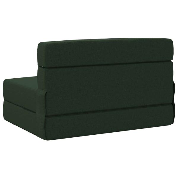 Klappsofa Bett Dunkelgrün 190 x 100 x 15 cm Stoff