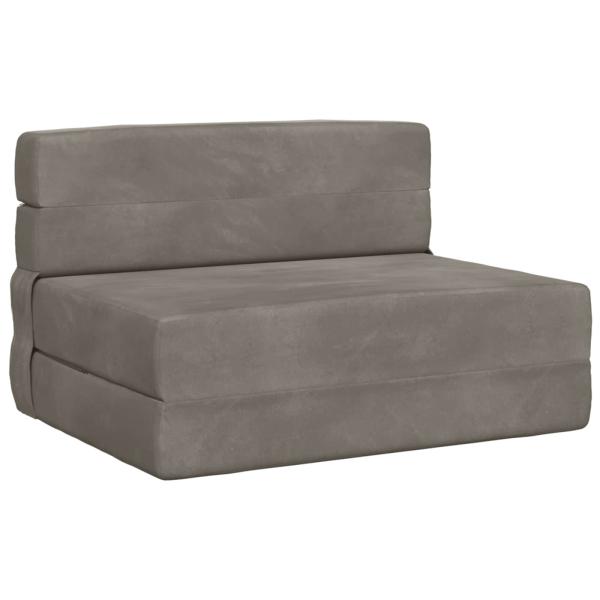 Klappsofa Bett Hellgrau 100 x 80 x 60 cm Stoff