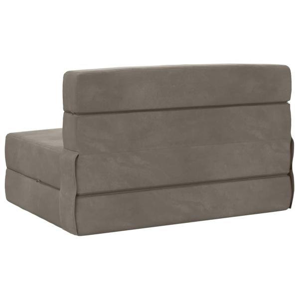 Klappsofa Bett Hellgrau 100 x 80 x 60 cm Stoff