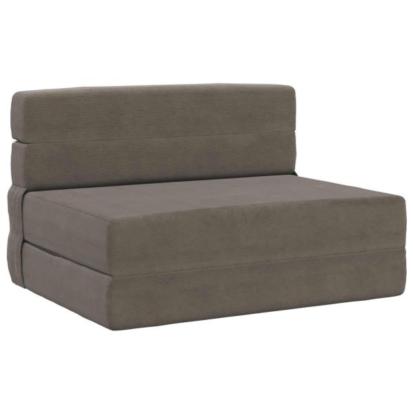 Klappsofa Bett Hellgrau 100 x 80 x 60 cm Stoff