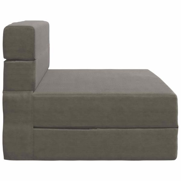 Klappsofa Bett Hellgrau 100 x 80 x 60 cm Stoff