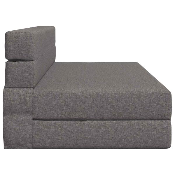 Klappsofa Bett Hellgrau 152 x 86,5 x 60 cm Stoff