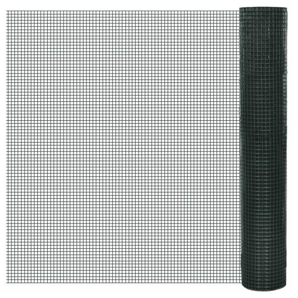 ARDEBO.de - Drahtzaun für Hühner Verzinkter Stahl 1x25 m Grün