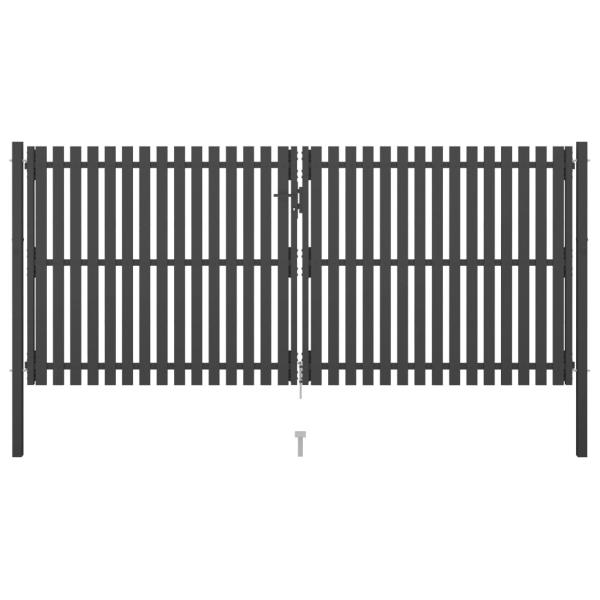 ARDEBO.de - Gartentor aus Stahl 400 x 150 cm Anthrazit