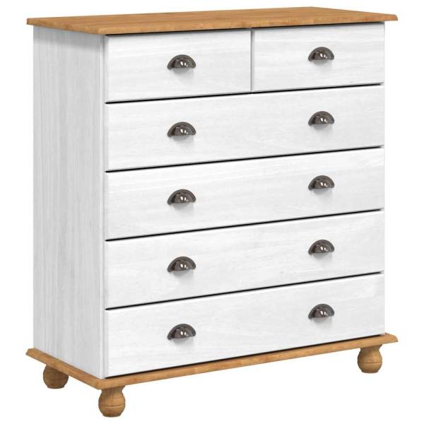 Schubladenkommode mit Schubladen ASKIM Weiß 91 x 40 x 95,5 cm