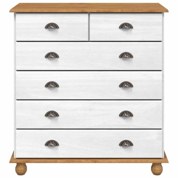 Schubladenkommode mit Schubladen ASKIM Weiß 91 x 40 x 95,5 cm