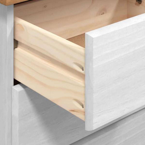 Schubladenkommode mit Schubladen ASKIM Weiß 91 x 40 x 95,5 cm