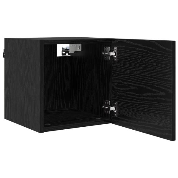 Wandmontiertes TV-Regal 4 stk. Schwarz Eichen-Optik