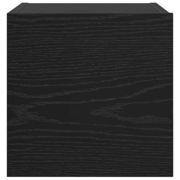 Wandmontiertes TV-Regal 4 stk. Schwarz Eichen-Optik