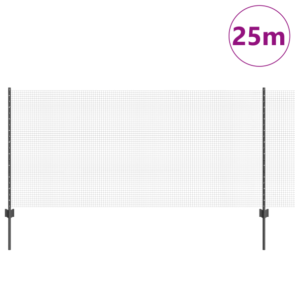 Zaun mit Pfosten Grau