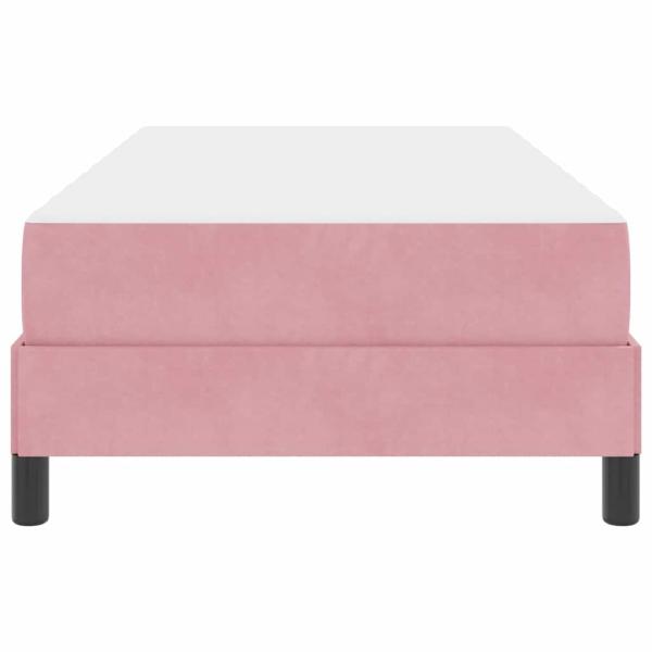 Boxspringbett mit Matratze Rosa 80 x 210 cm Stoff