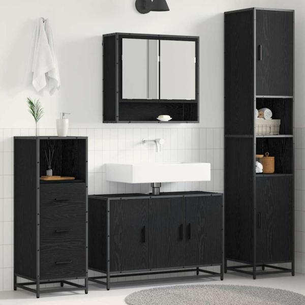 ARDEBO.de - Badezimmermöbel-Set 3 stk. Altholz 90 x 33 x 60 cm