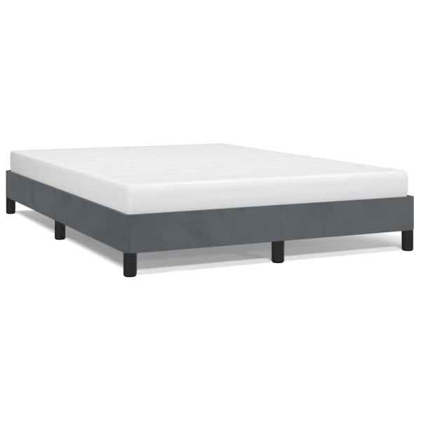 Bettgestell ohne Matratze Dunkelgrau 152x203 cm Queen-Size Samt