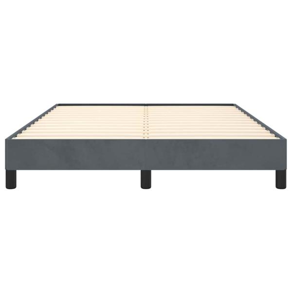 Bettgestell ohne Matratze Dunkelgrau 152x203 cm Queen-Size Samt