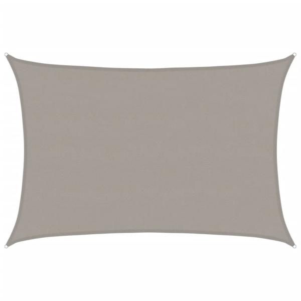 Sonnensegel 160 g/m² Rechteckig Hellgrau 5x7 m HDPE