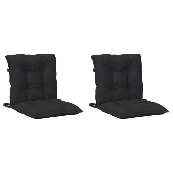 Niedriglehner Stuhlkissen Set 2 stk. Polyester Melange Schwarz