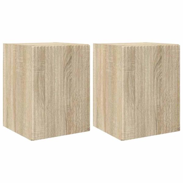 TV-Wandschrank 2 stk. Sonoma Holzwerkstoff