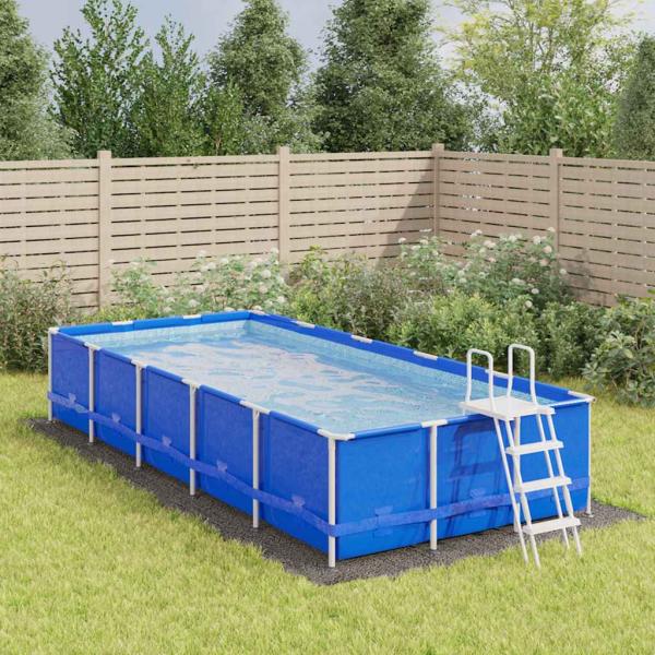 ARDEBO.de - Pool-Bodentuch Hellgrau 640x321 cm Polyester Geotextil