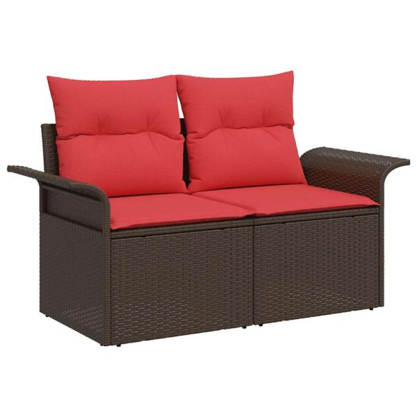 Gartensofa-set 5 stk. Poly Rattan