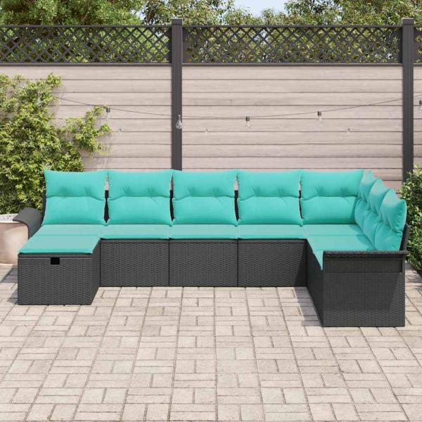 Gartensofa-set 8 Stk. Poly Rattan