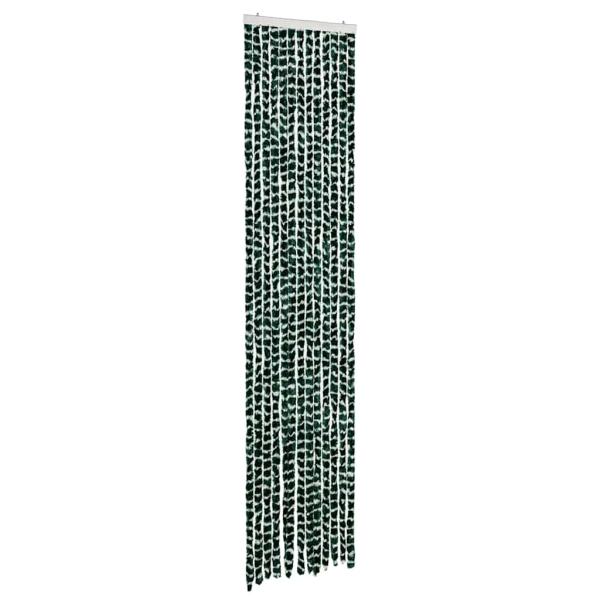 Fliegenvorhang Grün und Weiß 56x200 cm Chenille