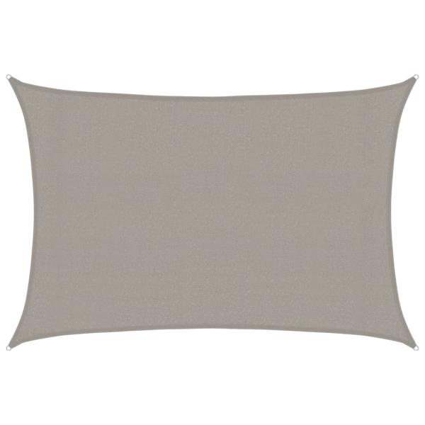 Sonnensegel 160 g/m² Rechteckig Hellgrau 3x5 m HDPE
