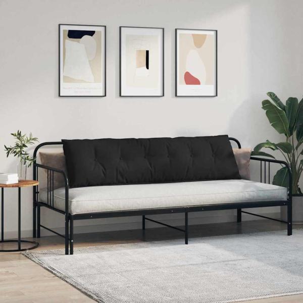 Rückenkissen Schwarz 180 x 50 cm Mikrofaserstoff