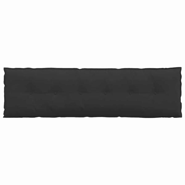 Rückenkissen Schwarz 180 x 50 cm Mikrofaserstoff