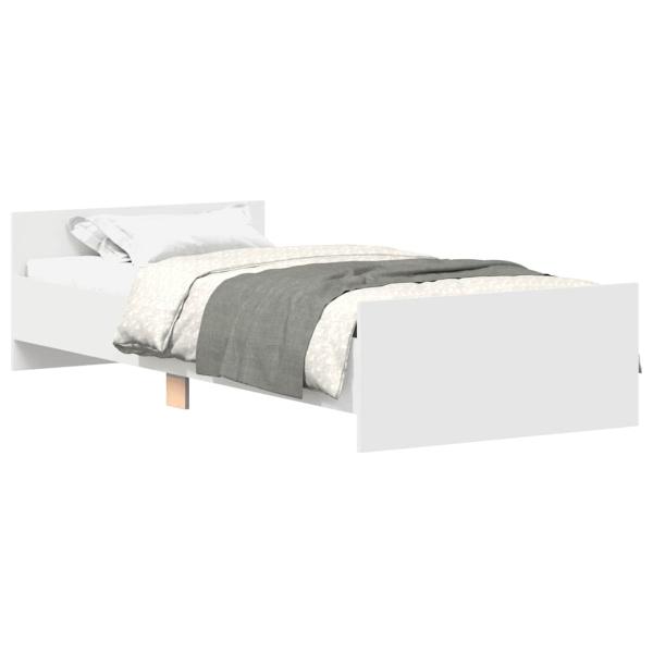Bettgestell Wei? 100x200 cm Holzwerkstoff