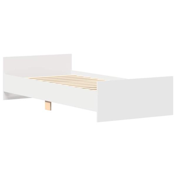 Bettgestell Wei? 100x200 cm Holzwerkstoff