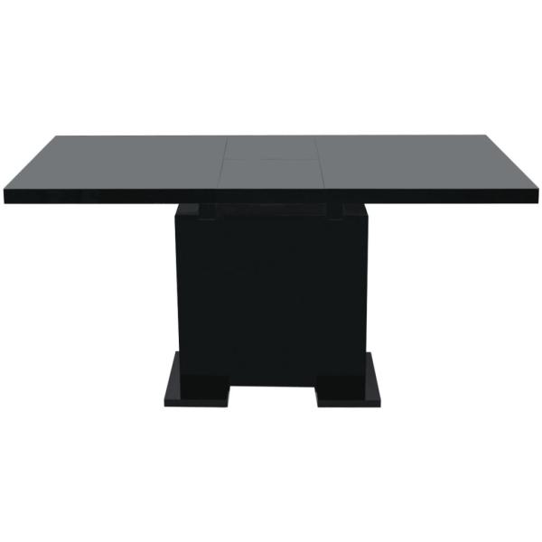 Esstisch Ausziehbar Hochglanz-Schwarz